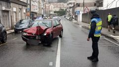 El accidente de tr�fico en la avenida da Barca, de Poio, se produjo a primera hora de este domingo