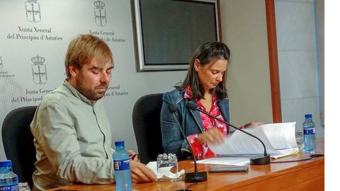 Diana S�nchez (Ciudadanos) y Daniel Ripa (Podemos) 