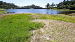 Imagen tomada ayer en el embalse de Castroagud�n, en Vilagarc�a.