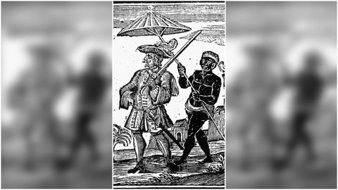 El pirata Every, recreado en un grabado de 1725