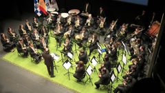 La Banda de Música Ferrolá, en una actuación en el Jofre en el año 2015