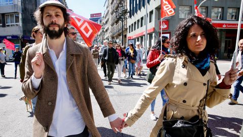 Dia del Trabajo. Manifestacin por el 1 de Mayo en Vigo
