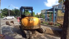 Un aspecto de las obras realizadas el mes pasado para atajar los vertidos de aguas residuales en el arroyo de As Malloadas