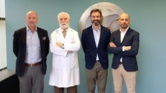 Francisco y Javier G�mez-Ulla, entre Ram�n Berra y Ricardo Mateos, director general y director financiero de Miranza