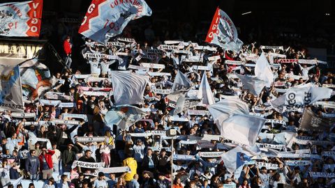 La grada de animaci�n de Bala�dos, de nuevo a rebosar en el Celta-Athletic.