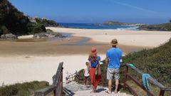 Vista de la playa de O R�o, en Valdovi�o, que no dispone de socorristas