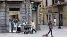 Aspecto que presentaba la calle peatonal Corrida, en Gijn, durante el estado de alarma por la pandemia de COVID-19