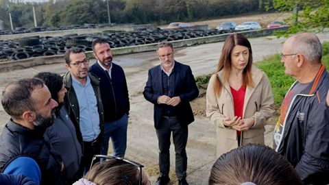 La conselleira do Medio Rural, Mara Jos Gmez, en Mazaricos