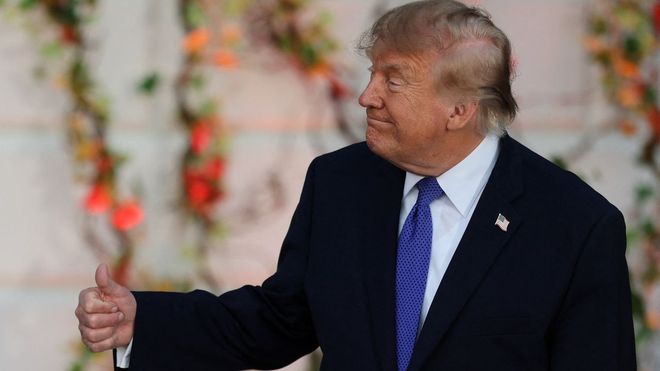 Donald Trump, durante un acto en la Casa Blanca