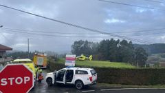 El helic�ptero del 112 se desplaz� a Armenteira, aunque no fue utilizado para evacuar al ciclista herido