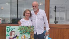Antonia Valeiro y Carlos Breixo, el martes, cuando se celebr� la comida de despedida en Cedeira