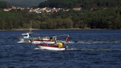 PRIMER DIA DE CAMPA�A MARISQUERA MARISCADORES A FLOTE EN LA LONJA DE TESTAL