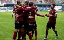 La plantilla granate celebra uno de los goles anotados esta temporada en Pasar�n.