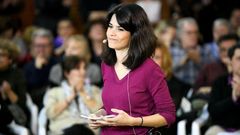 Isabel Serra, durante un mitin de la pasada campaña electoral