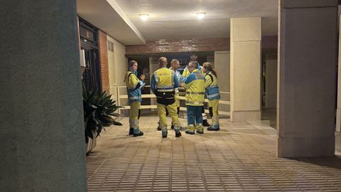 Emergencias de Madrid en el lugar del asesinato.