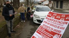Protestas en Amoeiro por el servicio del agua