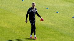 Radu, durante un entrenamiento en Afouteza