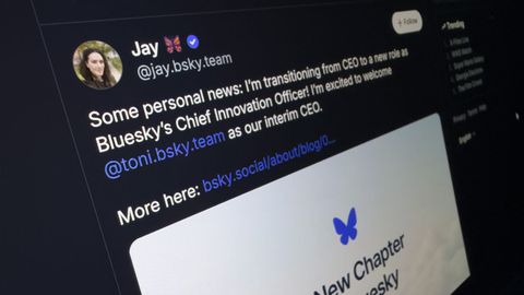 Captura de pantalla del anuncio de Jay Graber en la red social Bluesky