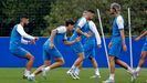 Zakaria y Mulattieri se entrenan junto a sus compaeros