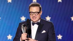 Brendan Fraser, ganador del premio al mejor actor en los �Critics Choice� por la pel�cula �The Whale�