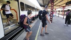 Estaci�n de tren de Ferrol, donde solo salen y llegan tres trenes cada d�a