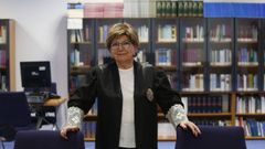 La magistrada P�rez Pena, este viernes en la biblioteca de la Audiencia Provincial de A Coru�a.
