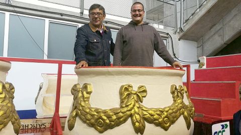 �Rivi� y Diego Vali�o, en una r�plica de los palcos del Campoamor