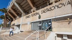 La entrada de las oficinas del CF Cartagena