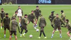 El Celta complet� en la ma�ana del mi�rcoles su �ltimo entrenamiento previo al partido ante el Lille en la Cidade Deportiva Afouteza.