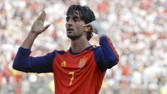 Ferr�n Torres celebrando el gol que le dio la victoria a Espa�a en la final del Mundial