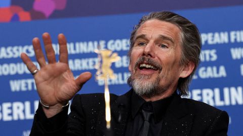 Ethan Hawke, en la presentaci&oacute;n en Berl&iacute;n de la pel&iacute;cula &laquo;The Weight&raquo;.