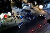 En la imagen, la movilizacin policial del pasado lunes con motivo de la grave reyerta que tuvo lugar en la Praza da Princesa. 