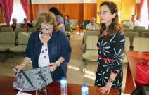 Flora Enr�quez, organizadora de las jornadas, con Aurelia Balseiro. 