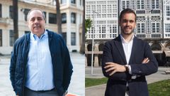 A la izquierda, Manuel Vzquez, (65 aos, PSOE). A la derecha, Carlos San Claudio (24 aos, PP)