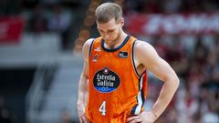 Paul Jorgensen, del Leyma, durante el partido contra el UCAM Murcia.