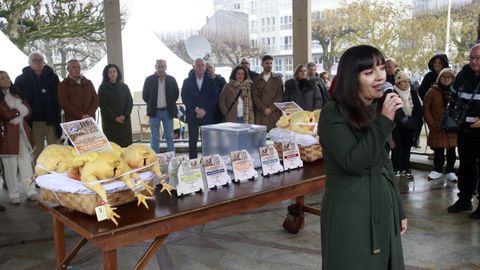 La alcaldesa de Vilalba, Marta Rouco, pronunci unas palabras antes de la entrega de premios.