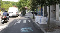 Obst�culos en las plazas para discapacitados de Vigo