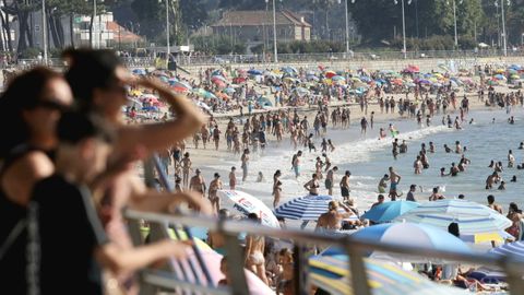 Playa de Samil el d�a del eclipse