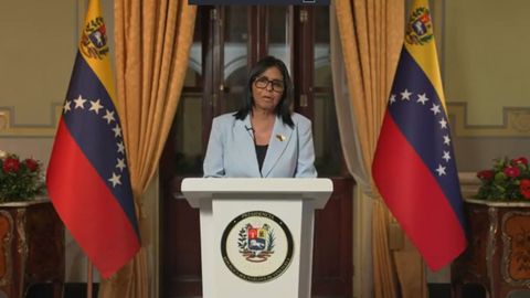 La presidenta encargada de Venezuela, Delcy Rodr&iacute;guez