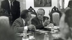Cacharro Pardo y Manuel Fraga