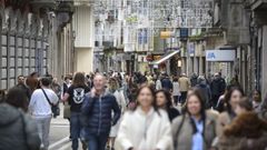 Ra Michelena, uno de los ejes comerciales de la ciudad de Pontevedra