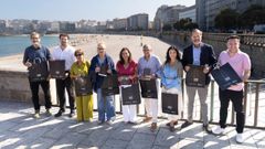 In&eacute;s Rey con el equipo que ha coordinado el dispositivo del eclipse