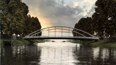 Dise�o propuesto por Francisco Valiente. Arquitecto Ingeniero S.L. (Valencia), s�ptimo clasificado en el concurso de ideas del nuevo puente de Monforte