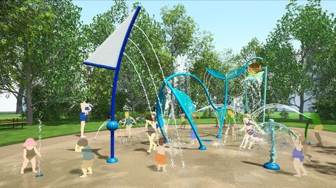 Recreaci�n virtual del parque acu�tico que se construye en A Malata.