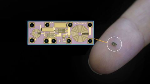 Microcomponente TForce dise�ado y montado en Telev�s Corporaci�n, microchip