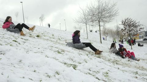 ha nevado en muchas zonas del interior de Galicia. 