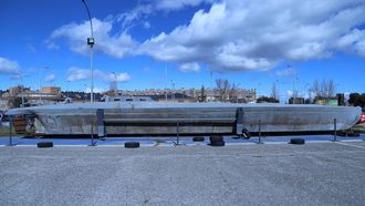 Imagen de archivo del narcosubmarino interceptado en Ald�n en el 2019.