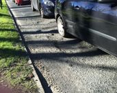 Imagen de un bache de la r�a San Caetano enviada por un lector. 