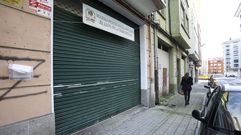 Local de la calle Cuntis donde se celebra el culto evang�lico y donde se identificaron los primeros contagios del brote de Recimil
