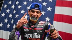 Jorge Mart�n tras la carrera esprint durante el Gran Premio de Estados Unidos.